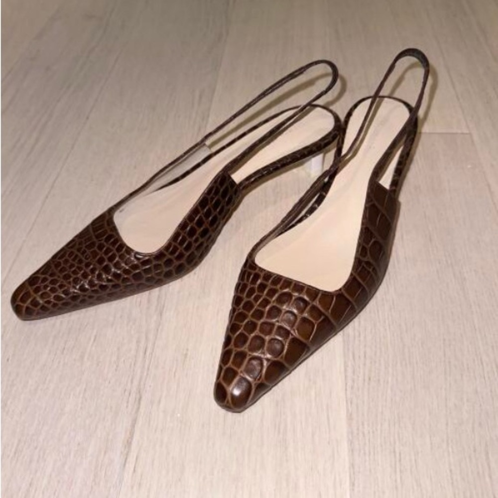 Rejina Pyo Leather Sling Back